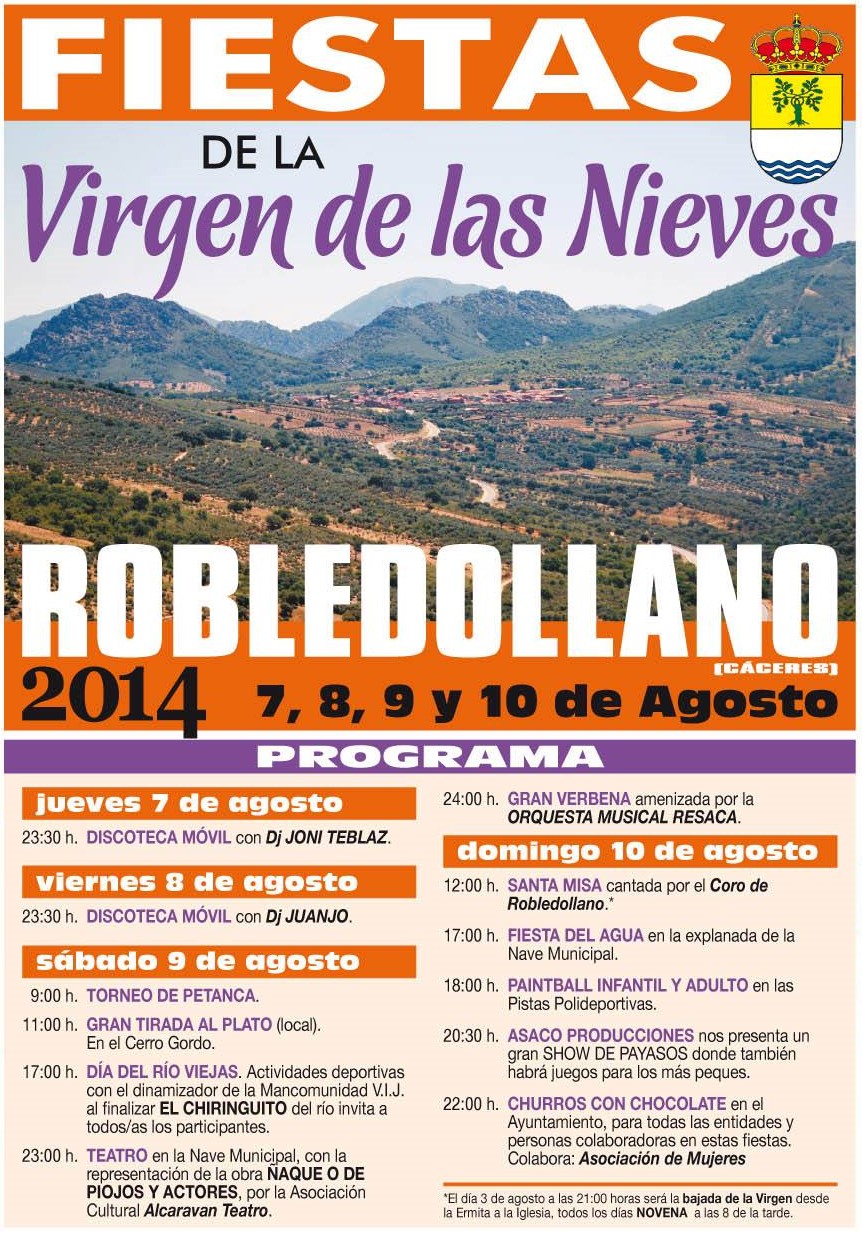Fiestas en honor a la Virgen de las Nieves 2014 Robledollano